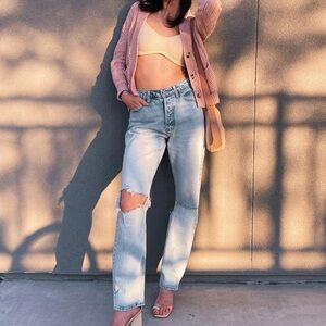 Abercrombie Distressed Dad Jeans